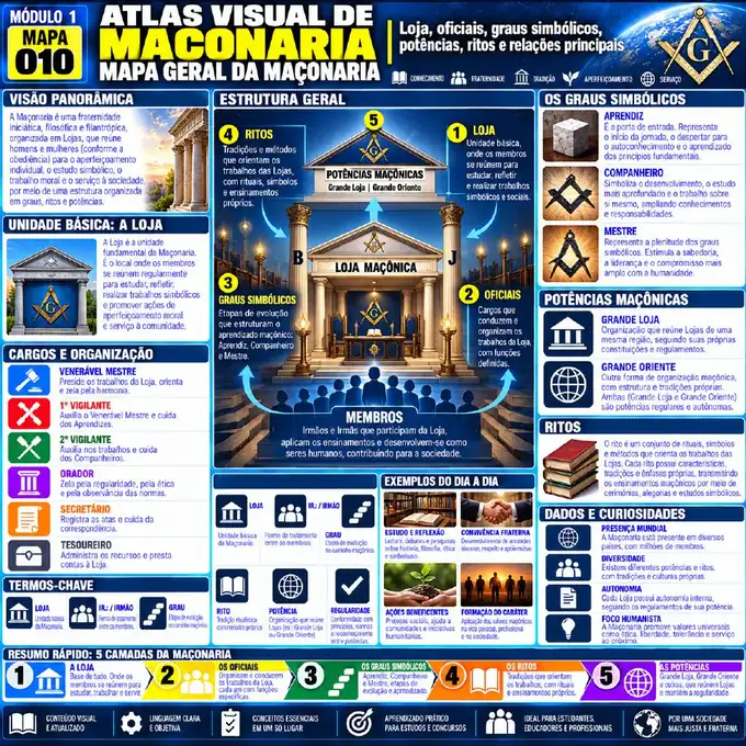 Mapa visual 10 do Atlas Visual da Maçonaria
