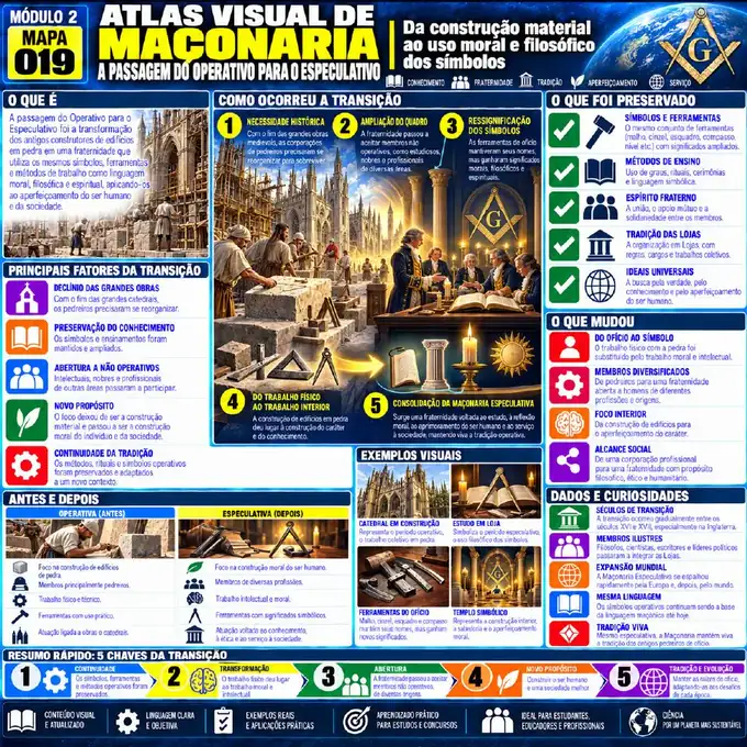 Mapa visual 19 do Atlas Visual da Maçonaria