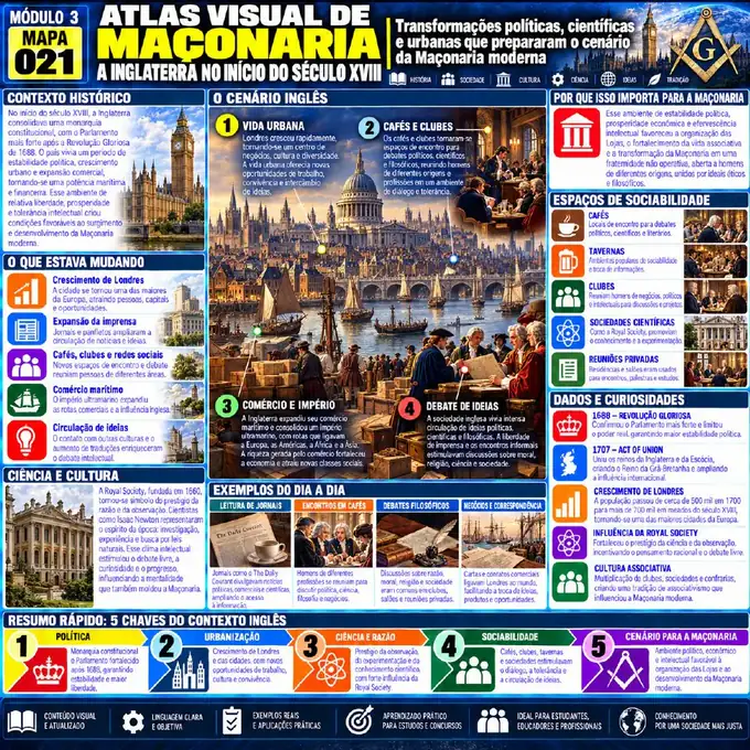 Mapa visual 21 do Atlas Visual da Maçonaria
