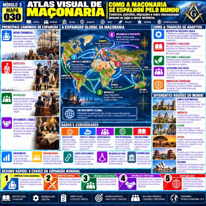 Mapa visual 30 do Atlas Visual da Maçonaria